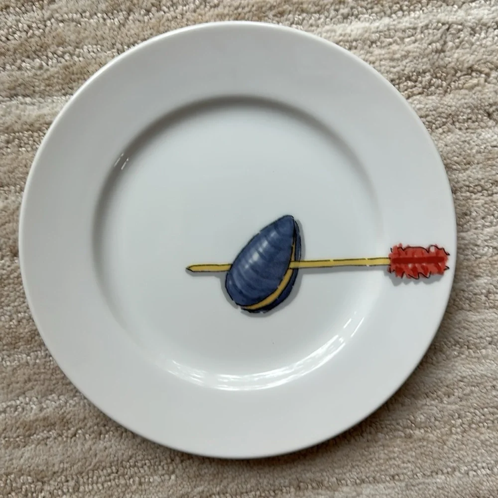 Crate & Barrel Tidbits Set of 6 Appetizer Plates 6½